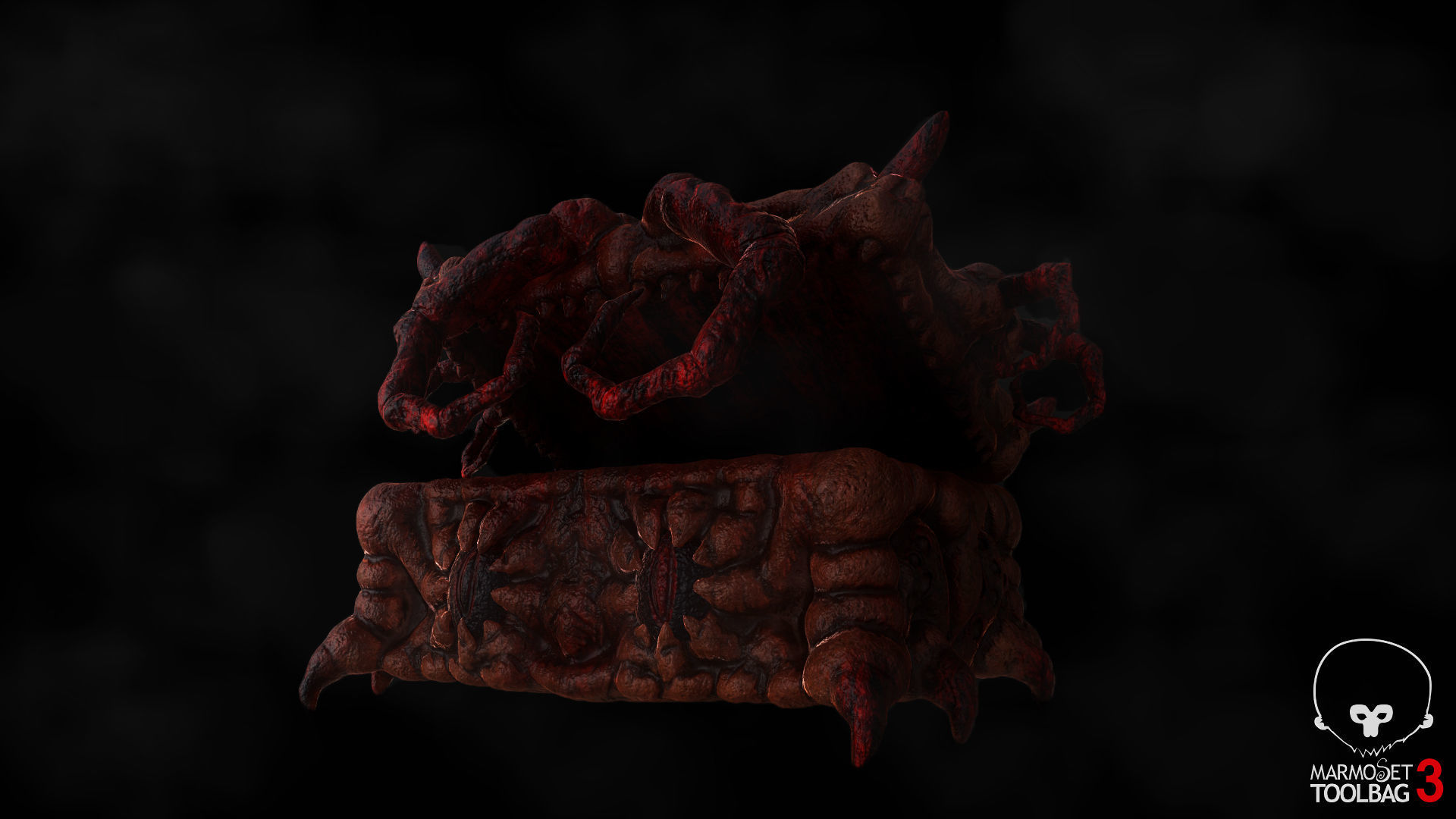 The treasure of the Demon Crab - CraBox Mimic Low-poly 3D model_8
