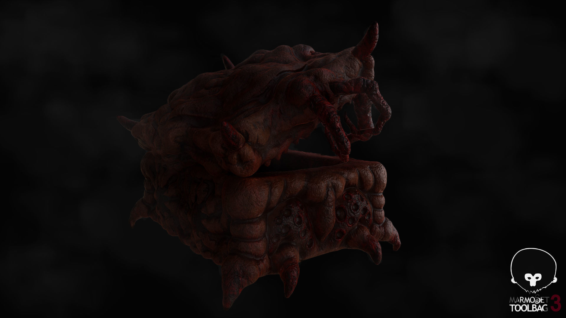 The treasure of the Demon Crab - CraBox Mimic Low-poly 3D model_9