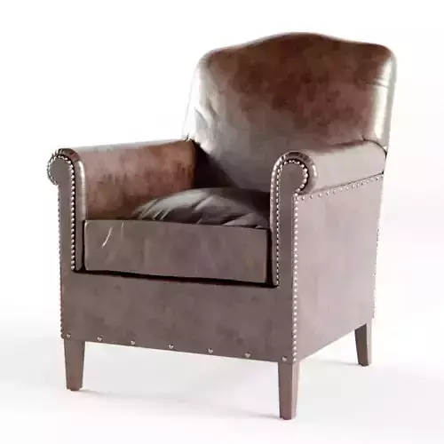 Restoration Hardware - 1920S FRENCH CAMELBACK LEATHER CLUB CHAIR