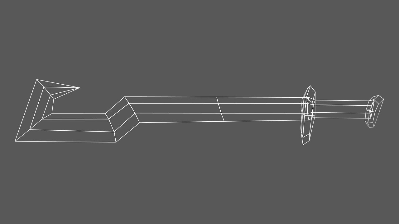 Sword Low-poly 3D model_4