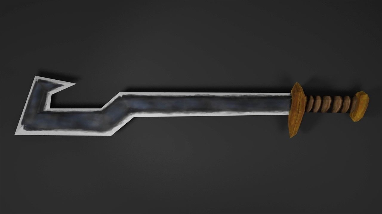 Sword Low-poly 3D model_1