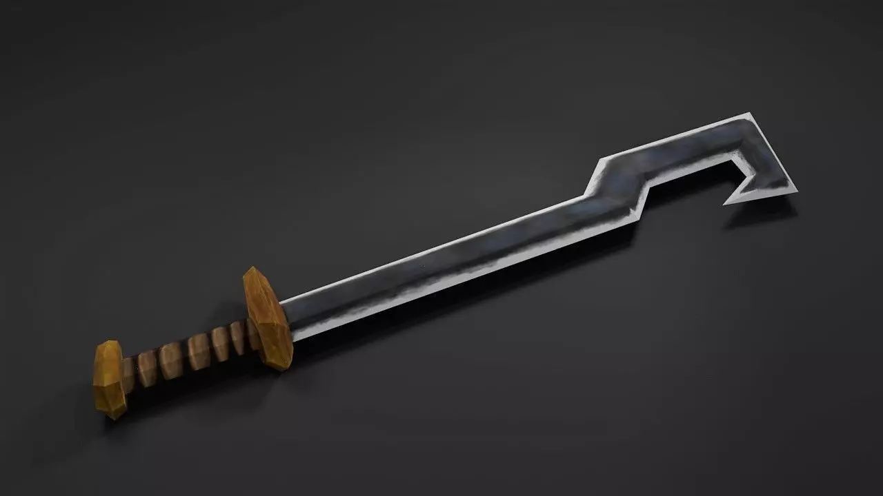 Sword Low-poly 3D model_0