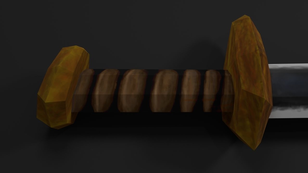 Sword Low-poly 3D model_3