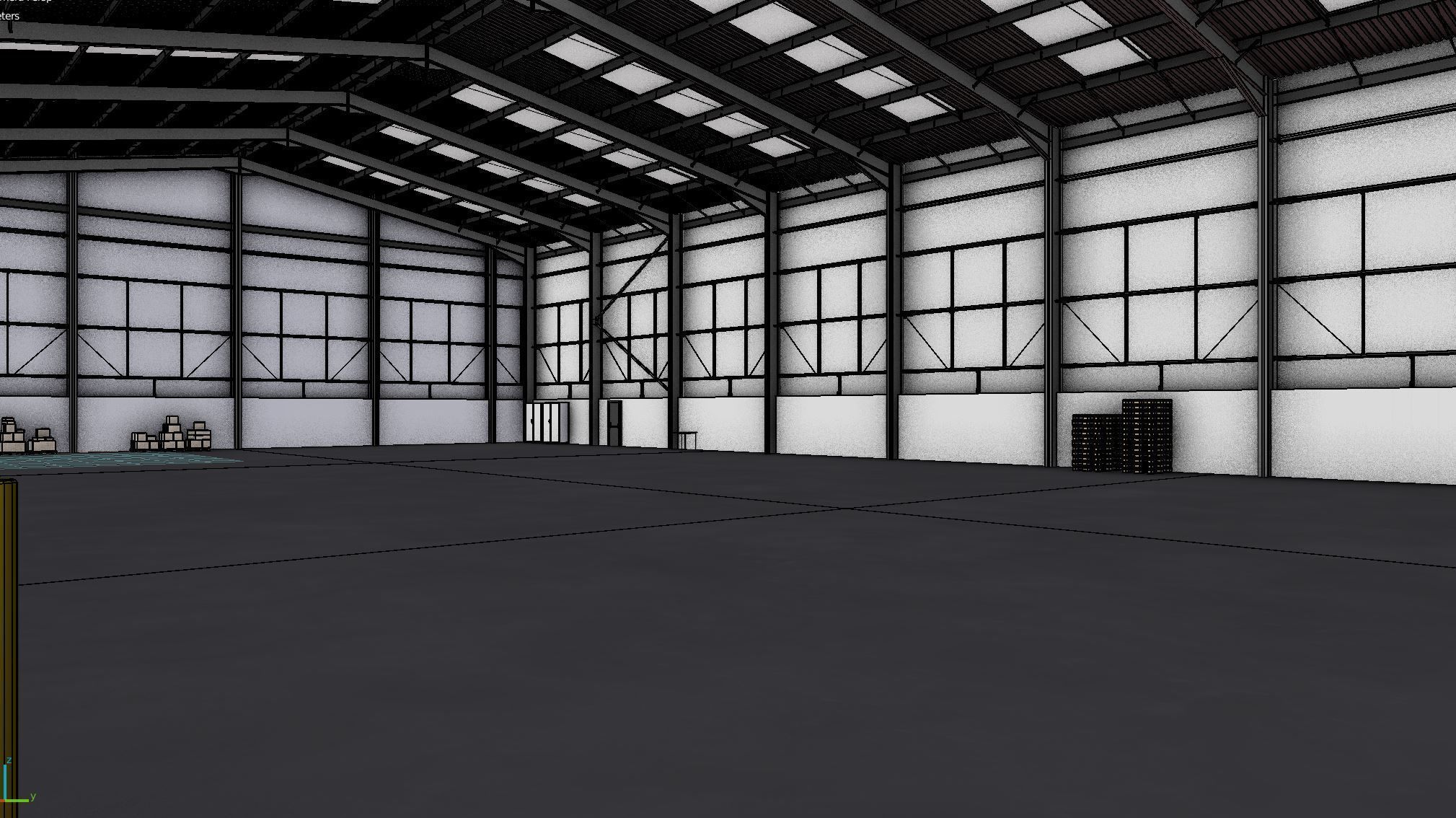 Industrial Warehouse Interior 11 Low-poly 3D model_11