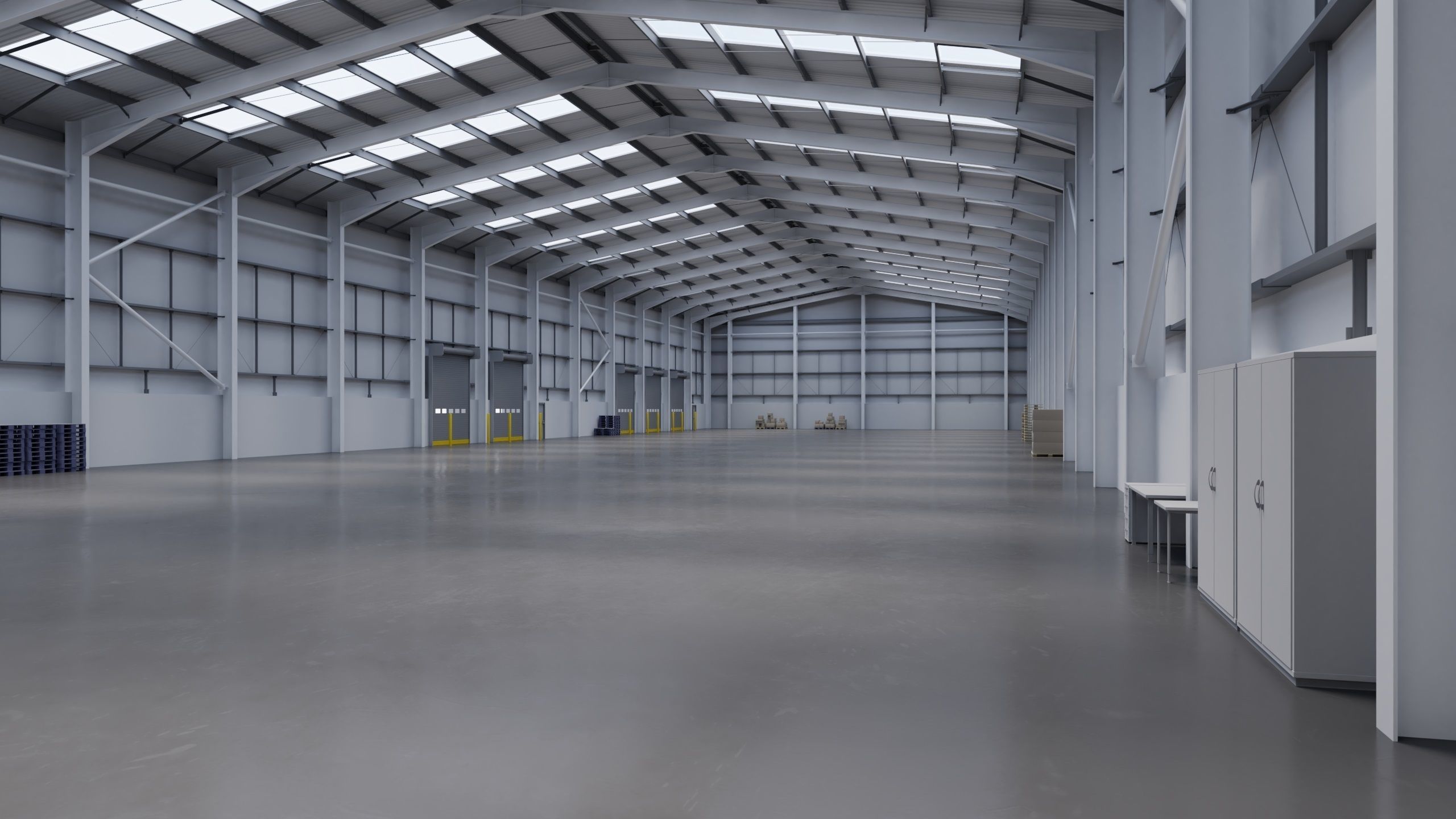 Industrial Warehouse Interior 11 Low-poly 3D model_5