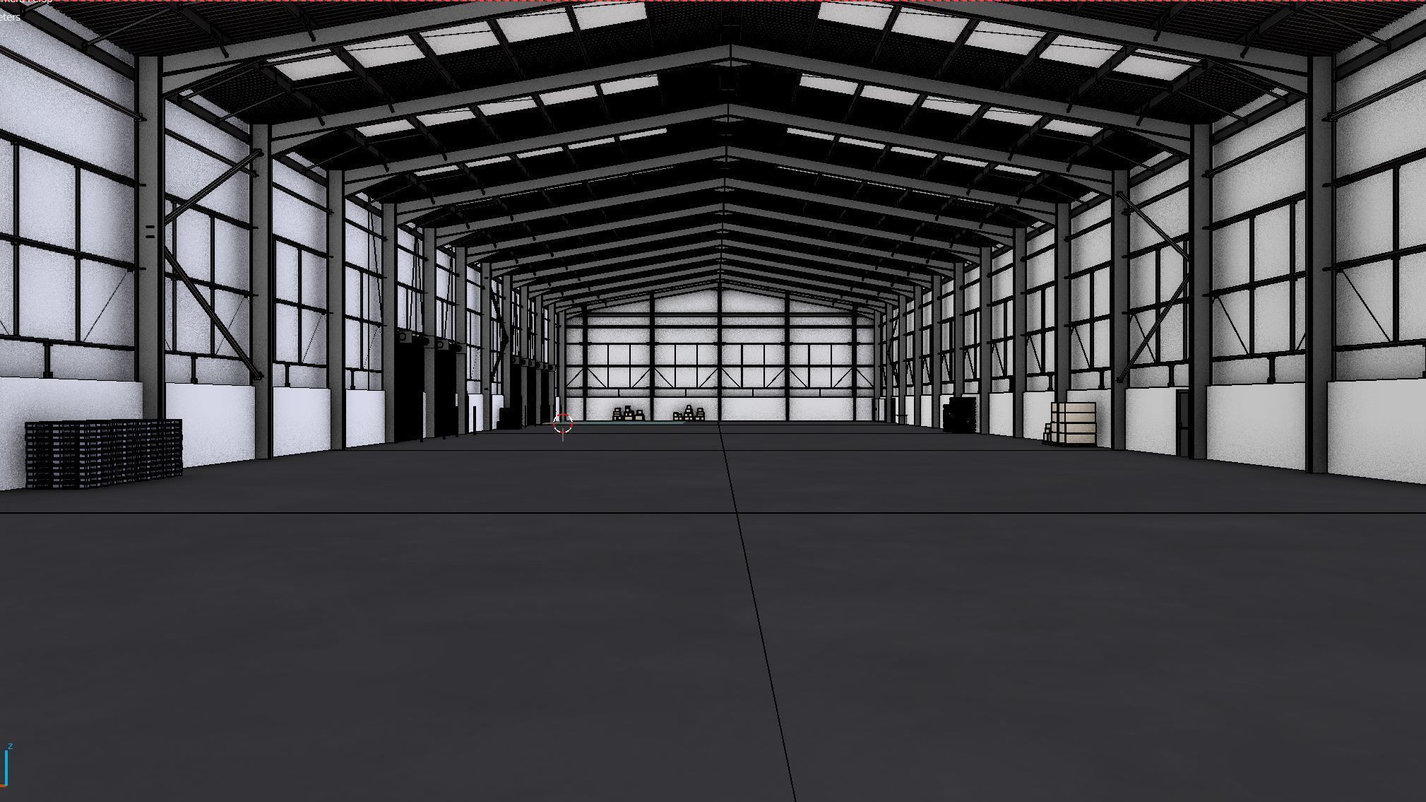 Industrial Warehouse Interior 11 Low-poly 3D model_13