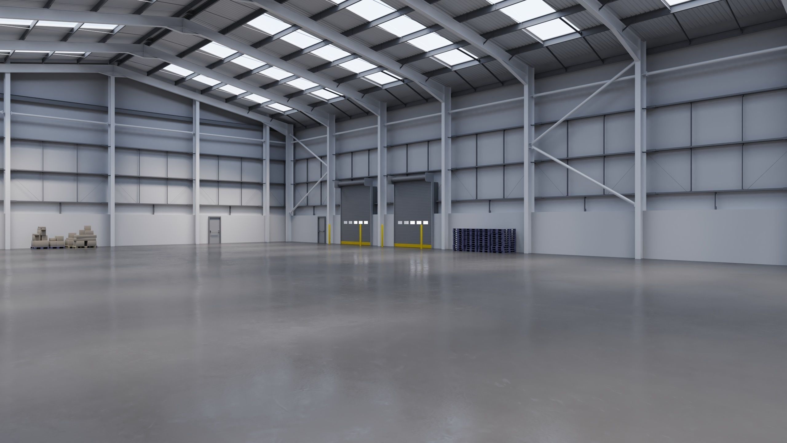 Industrial Warehouse Interior 11 Low-poly 3D model_6