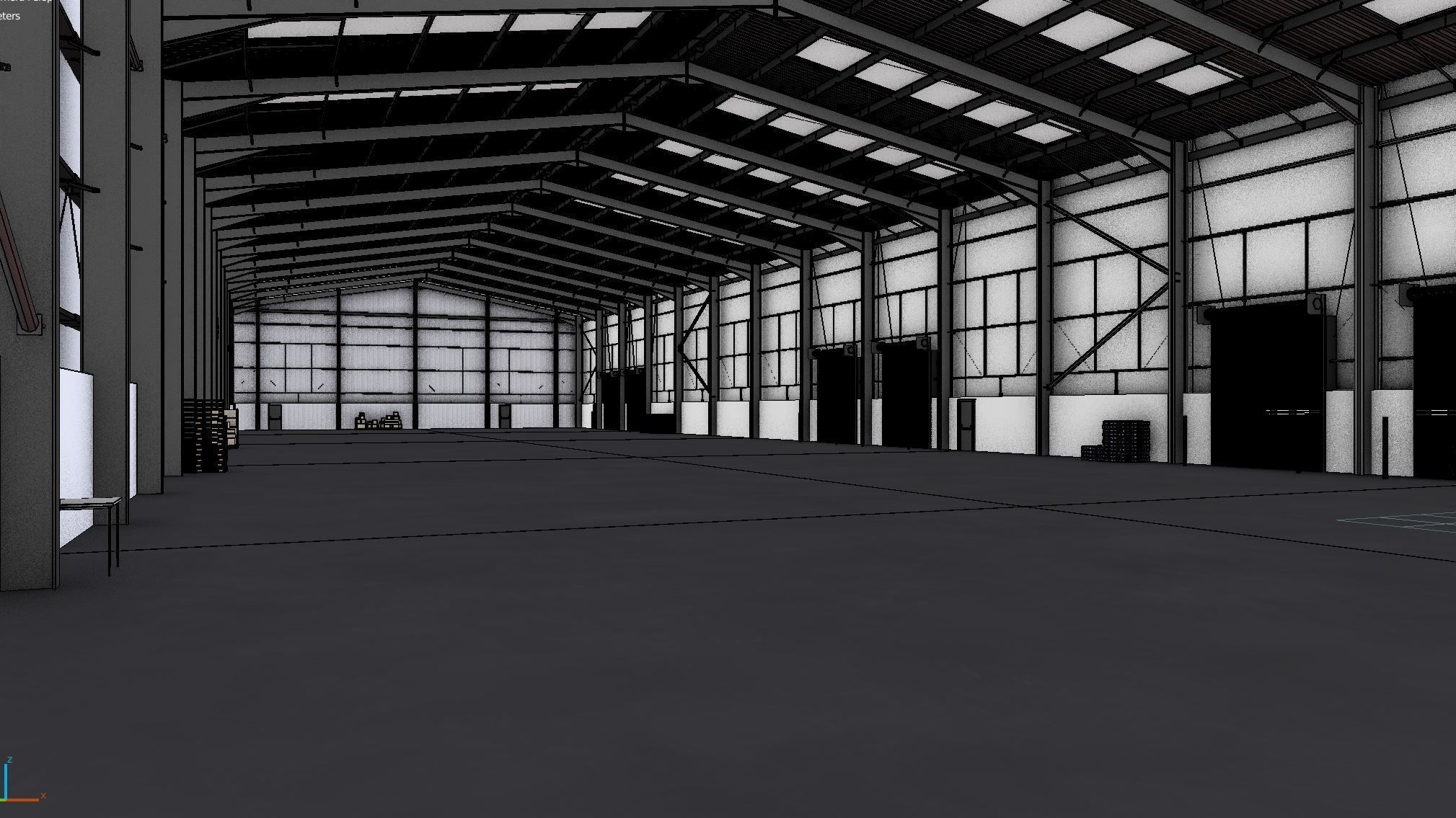 Industrial Warehouse Interior 11 Low-poly 3D model_7