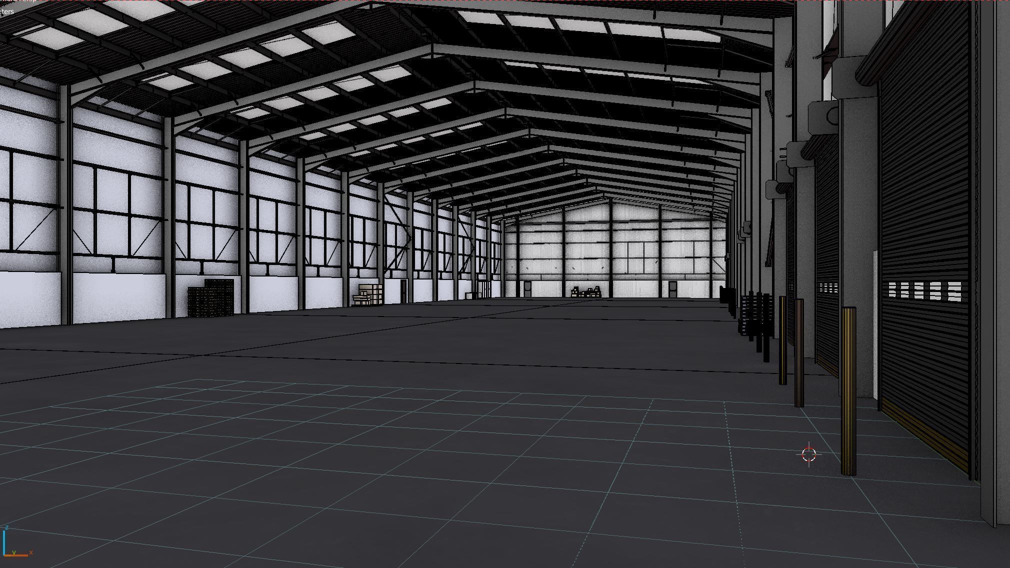 Industrial Warehouse Interior 11 Low-poly 3D model_10