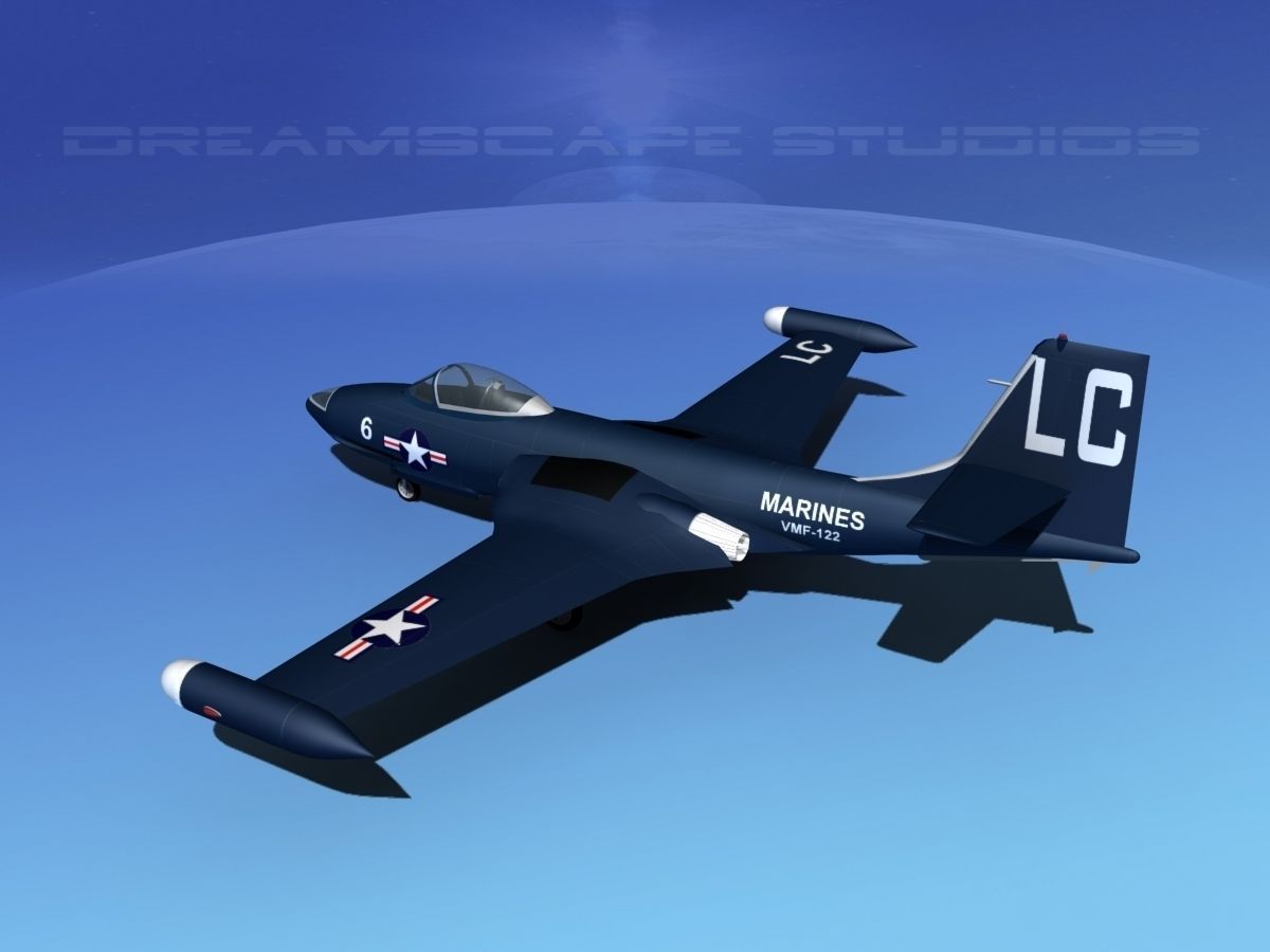 McDonnell F2H2 Banshee V01 3D model_6