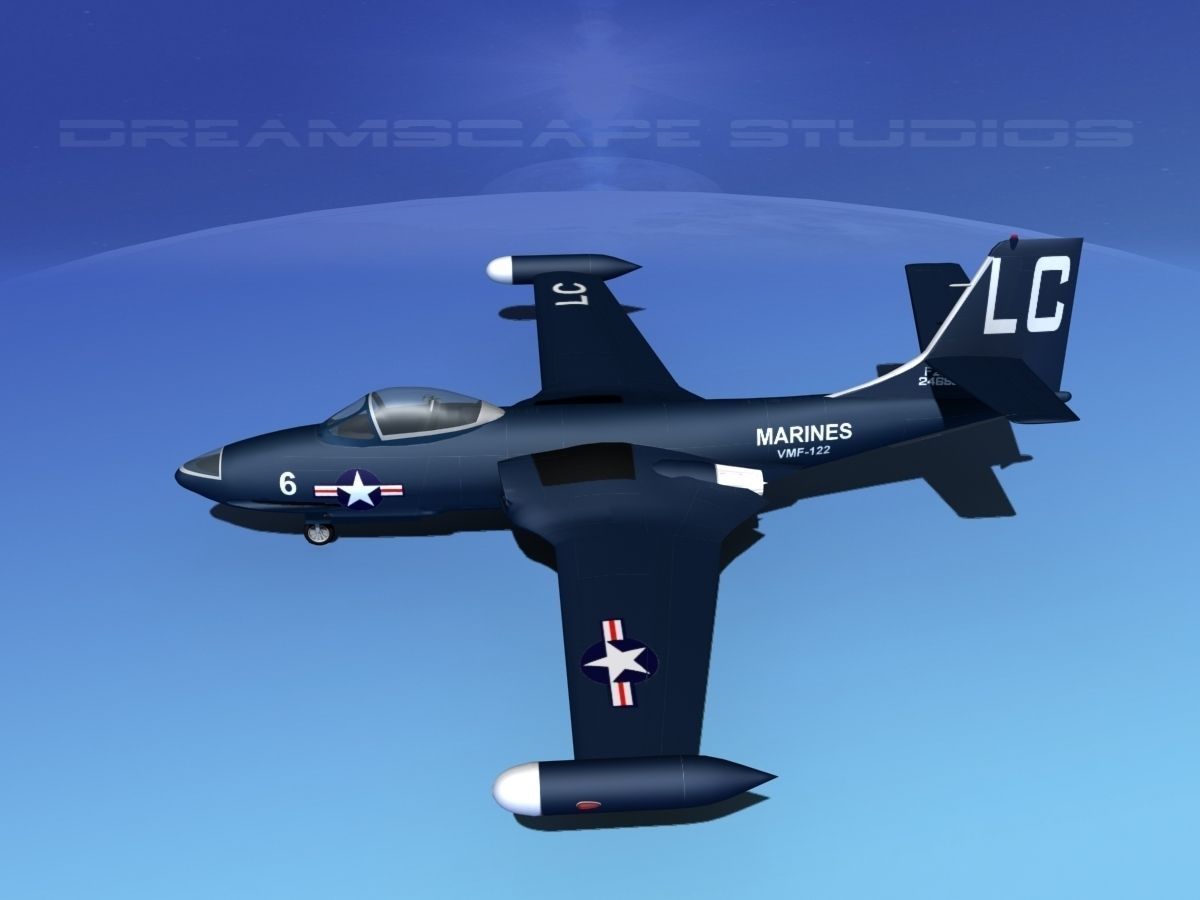 McDonnell F2H2 Banshee V01 3D model_8