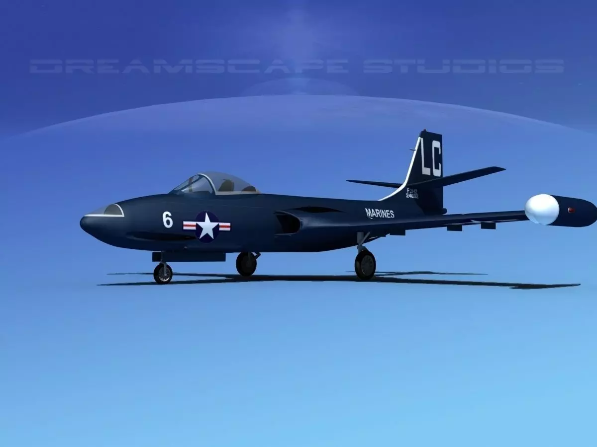 McDonnell F2H2 Banshee V01 3D model_0