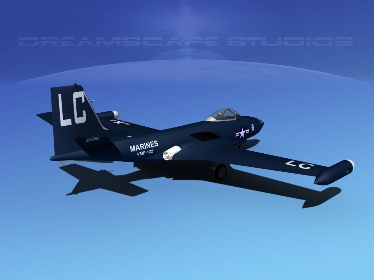 McDonnell F2H2 Banshee V01 3D model_11