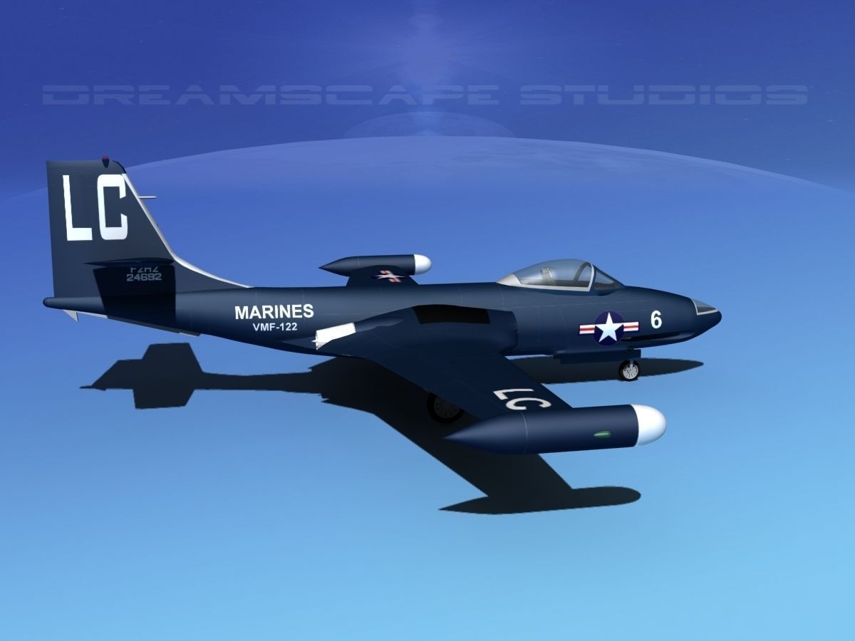 McDonnell F2H2 Banshee V01 3D model_5