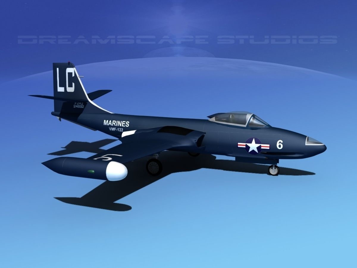 McDonnell F2H2 Banshee V01 3D model_3