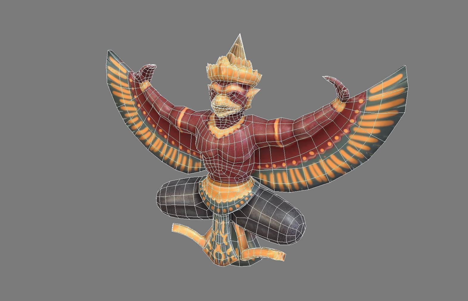 Garuda Statue 3D model_6