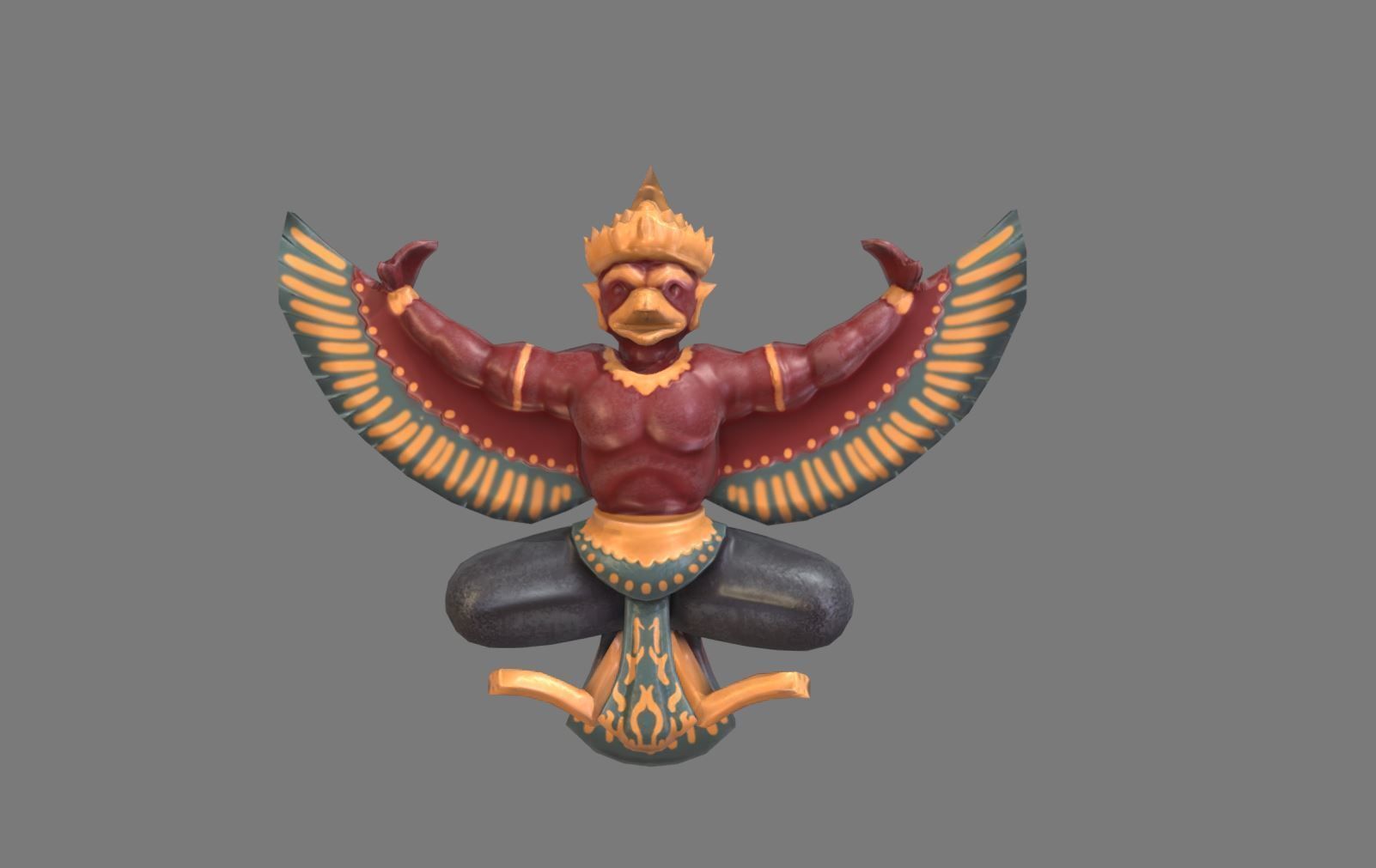Garuda Statue 3D model_1