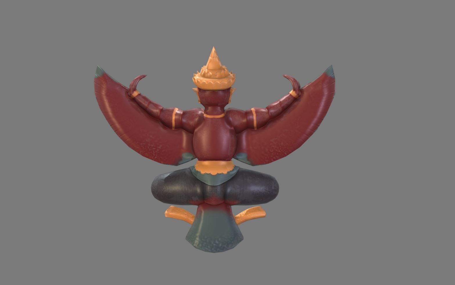 Garuda Statue 3D model_4