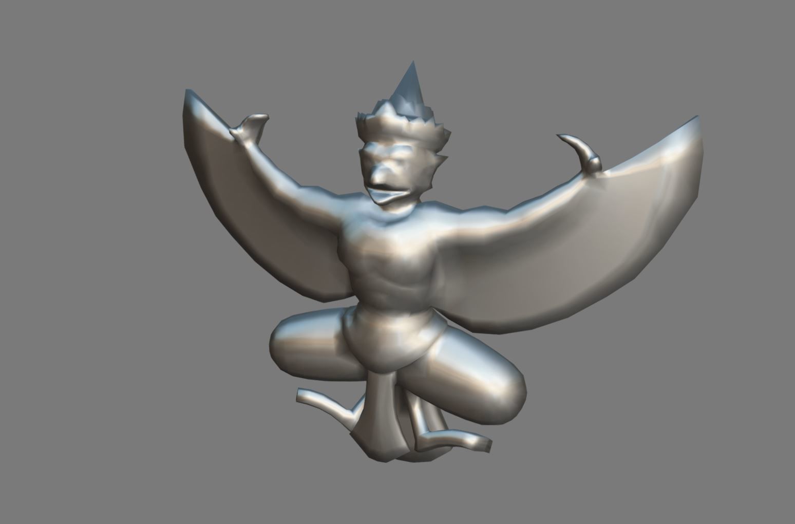 Garuda Statue 3D model_7