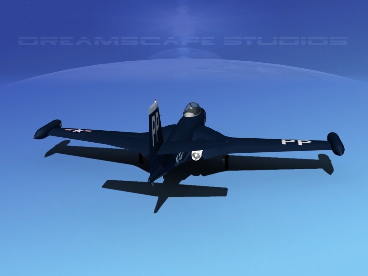 McDonnell F2H2 Banshee V02 3D model_7