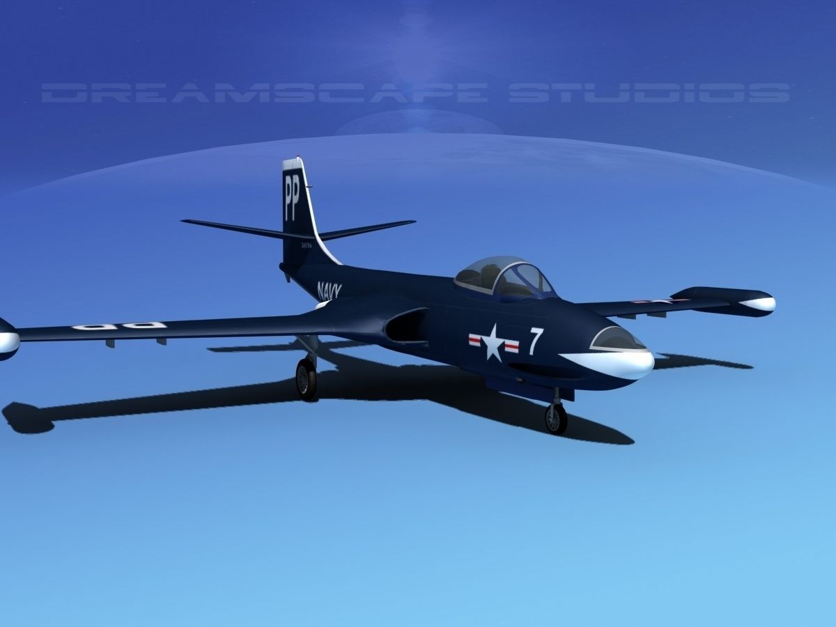 McDonnell F2H2 Banshee V02 3D model_6