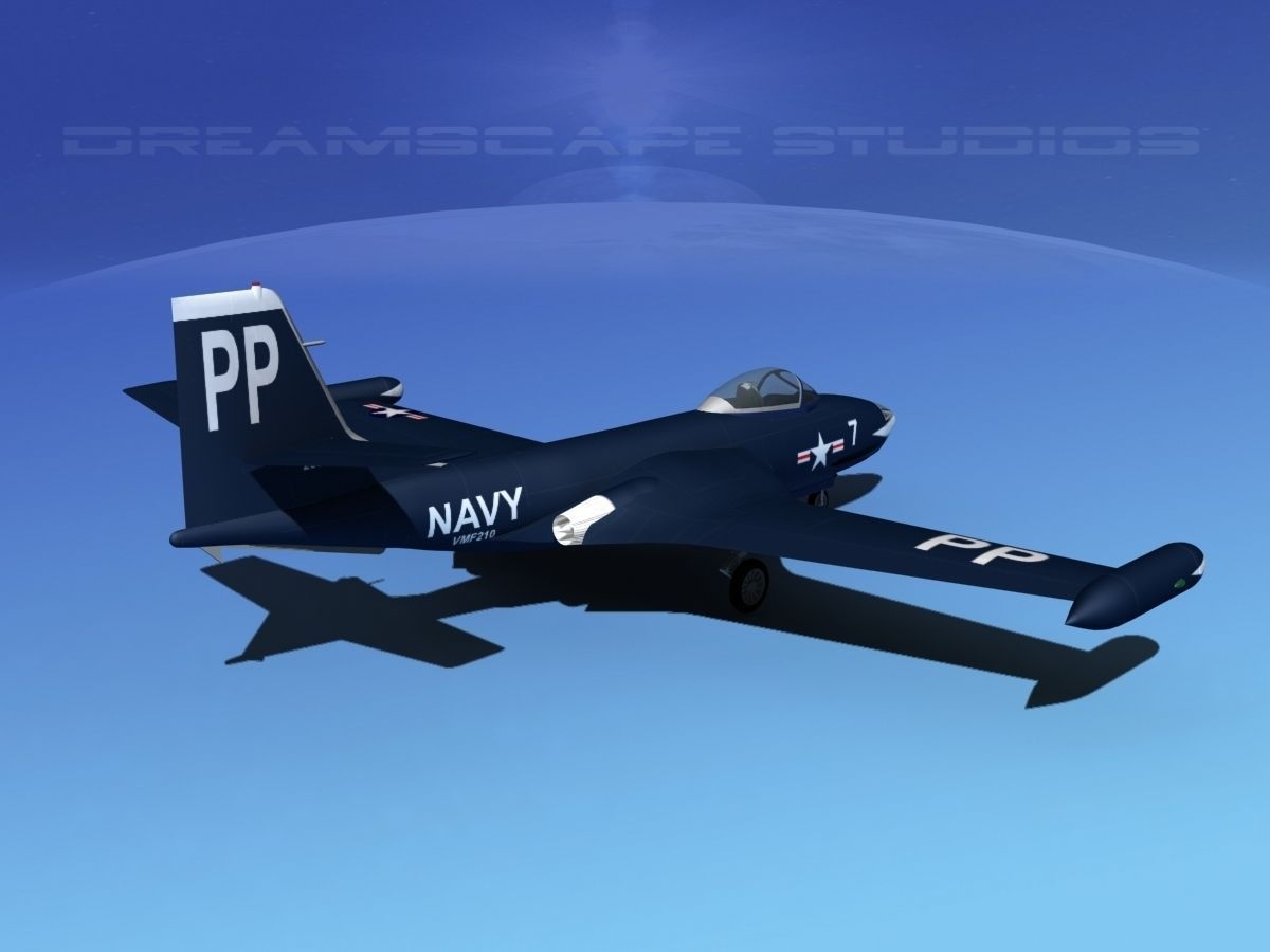 McDonnell F2H2 Banshee V02 3D model_5