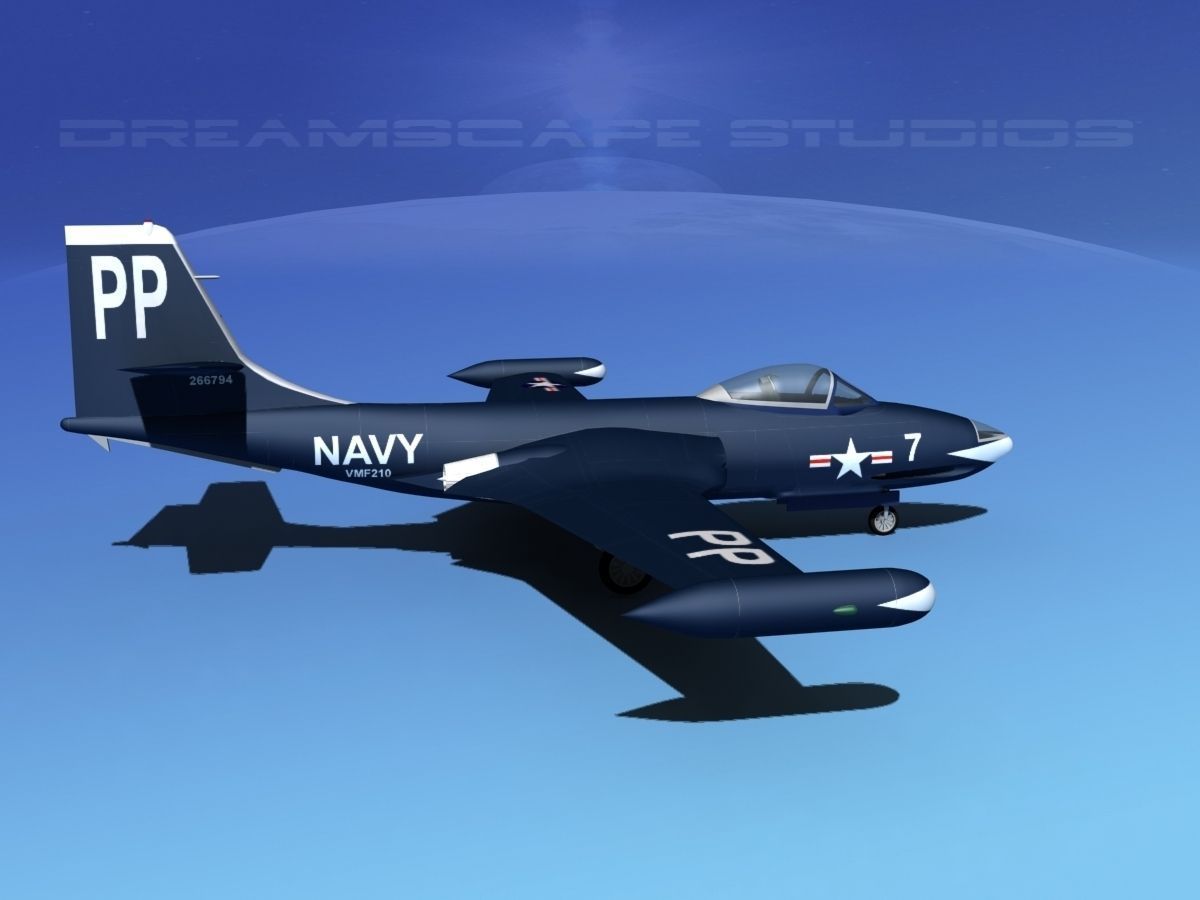 McDonnell F2H2 Banshee V02 3D model_3
