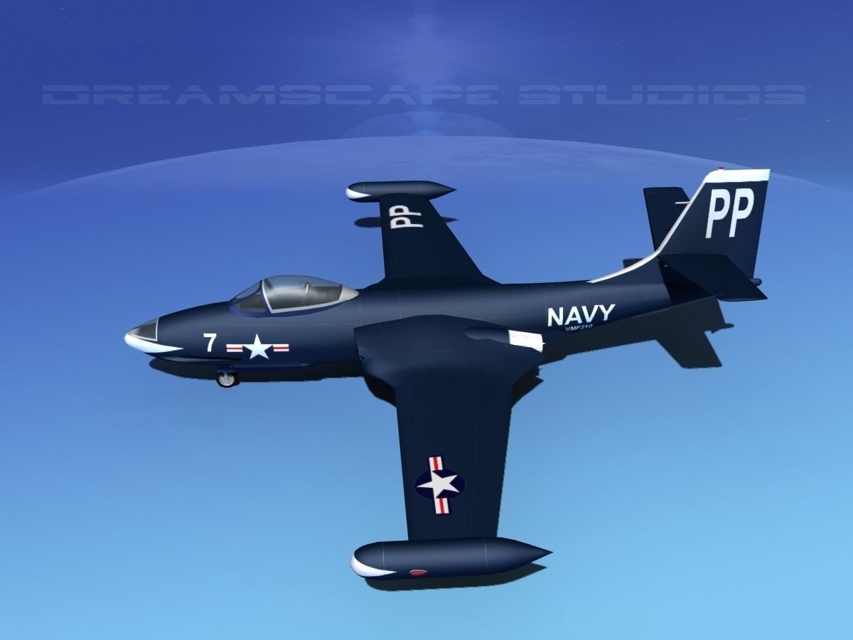 McDonnell F2H2 Banshee V02 3D model_8
