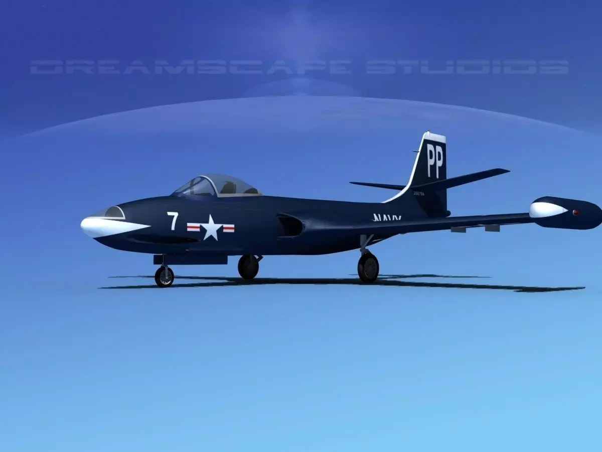 McDonnell F2H2 Banshee V02 3D model_0