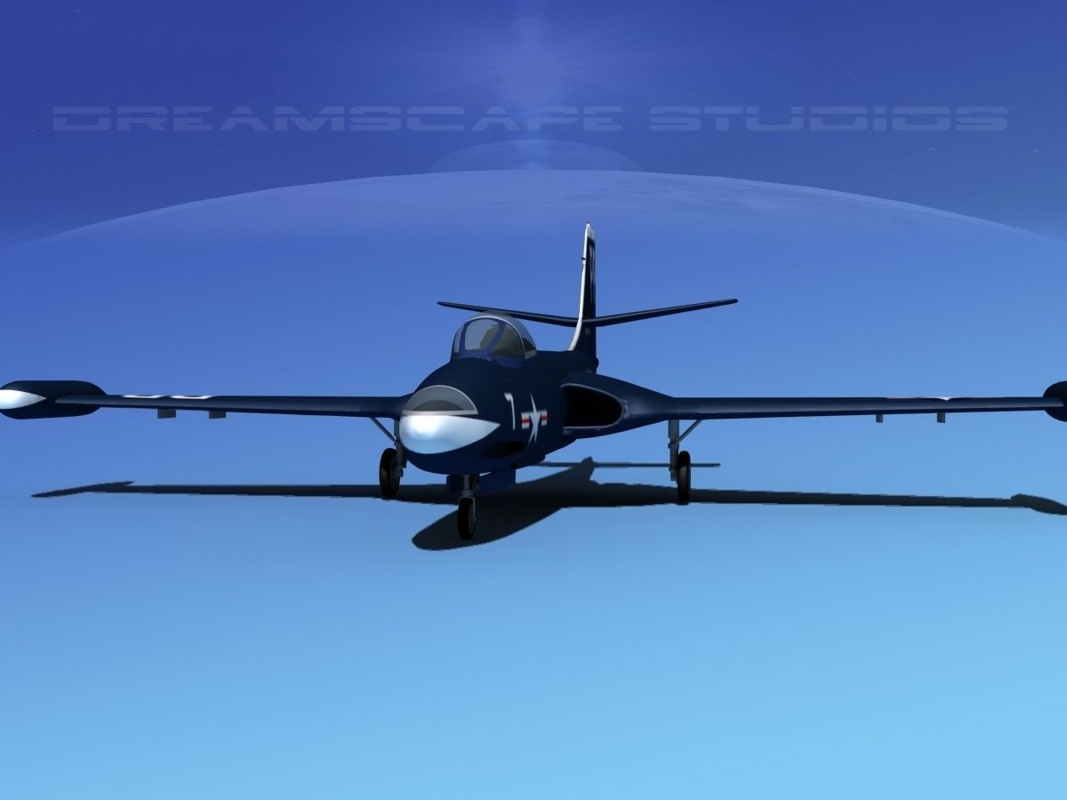 McDonnell F2H2 Banshee V02 3D model_4