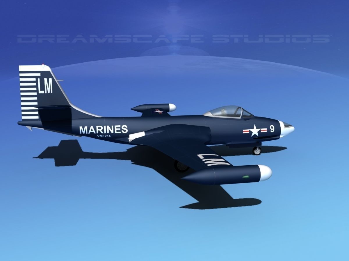 McDonnell F2H2 Banshee V03 3D model_6