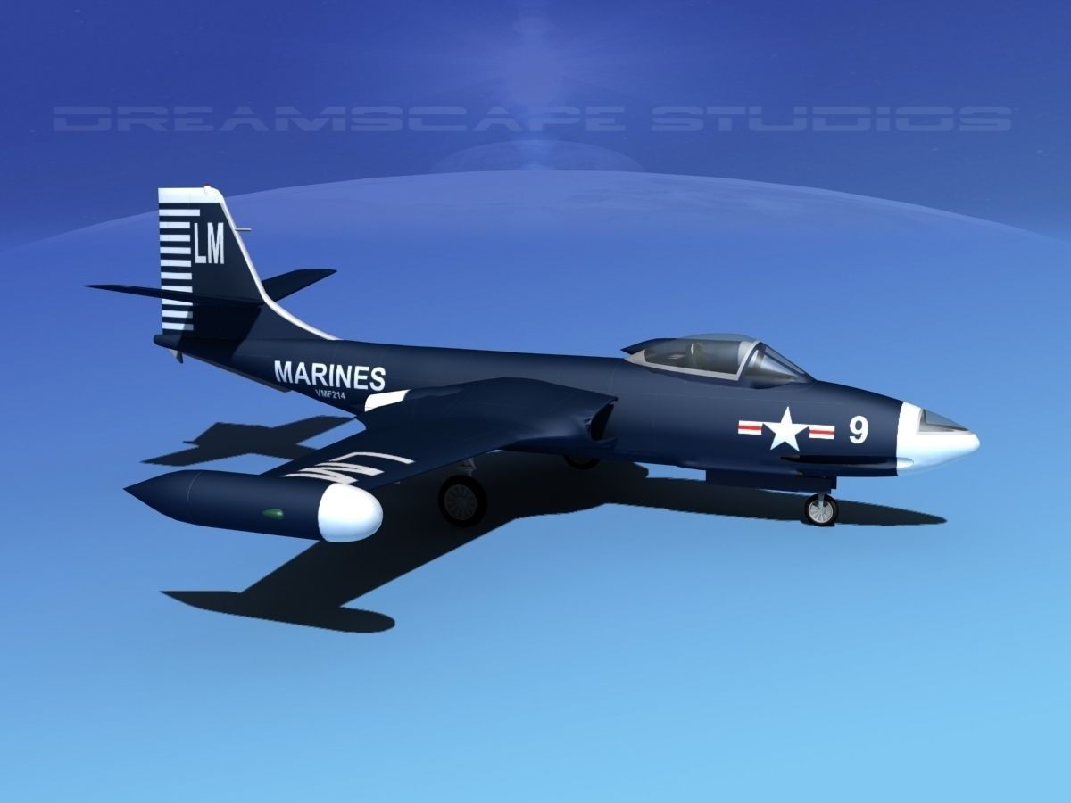 McDonnell F2H2 Banshee V03 3D model_4