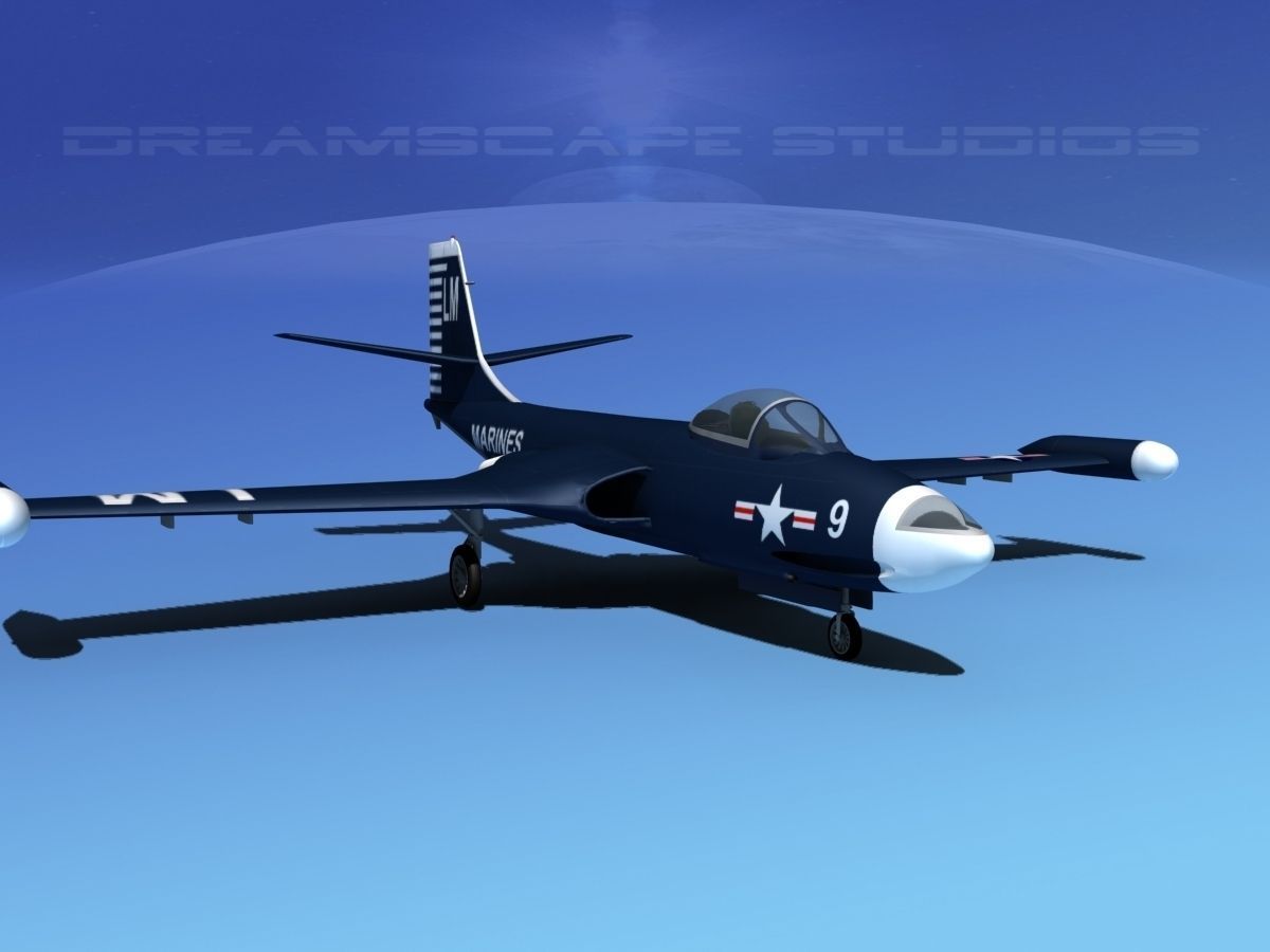 McDonnell F2H2 Banshee V03 3D model_3