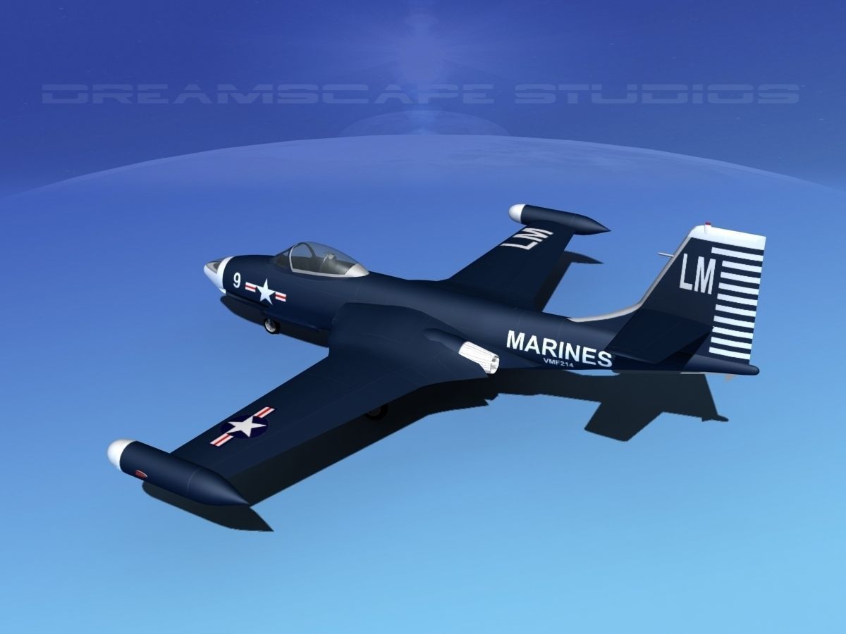 McDonnell F2H2 Banshee V03 3D model_9