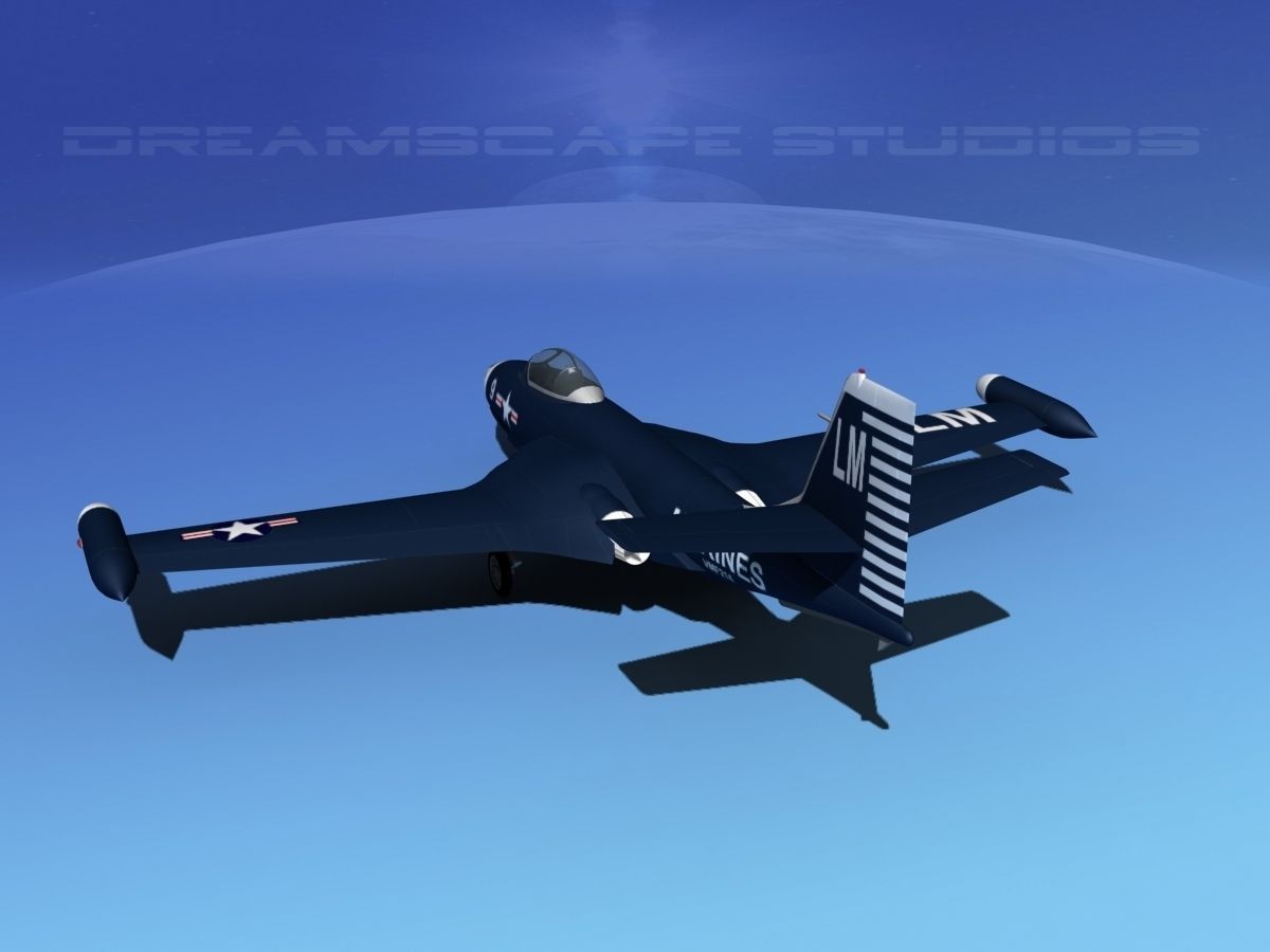 McDonnell F2H2 Banshee V03 3D model_8