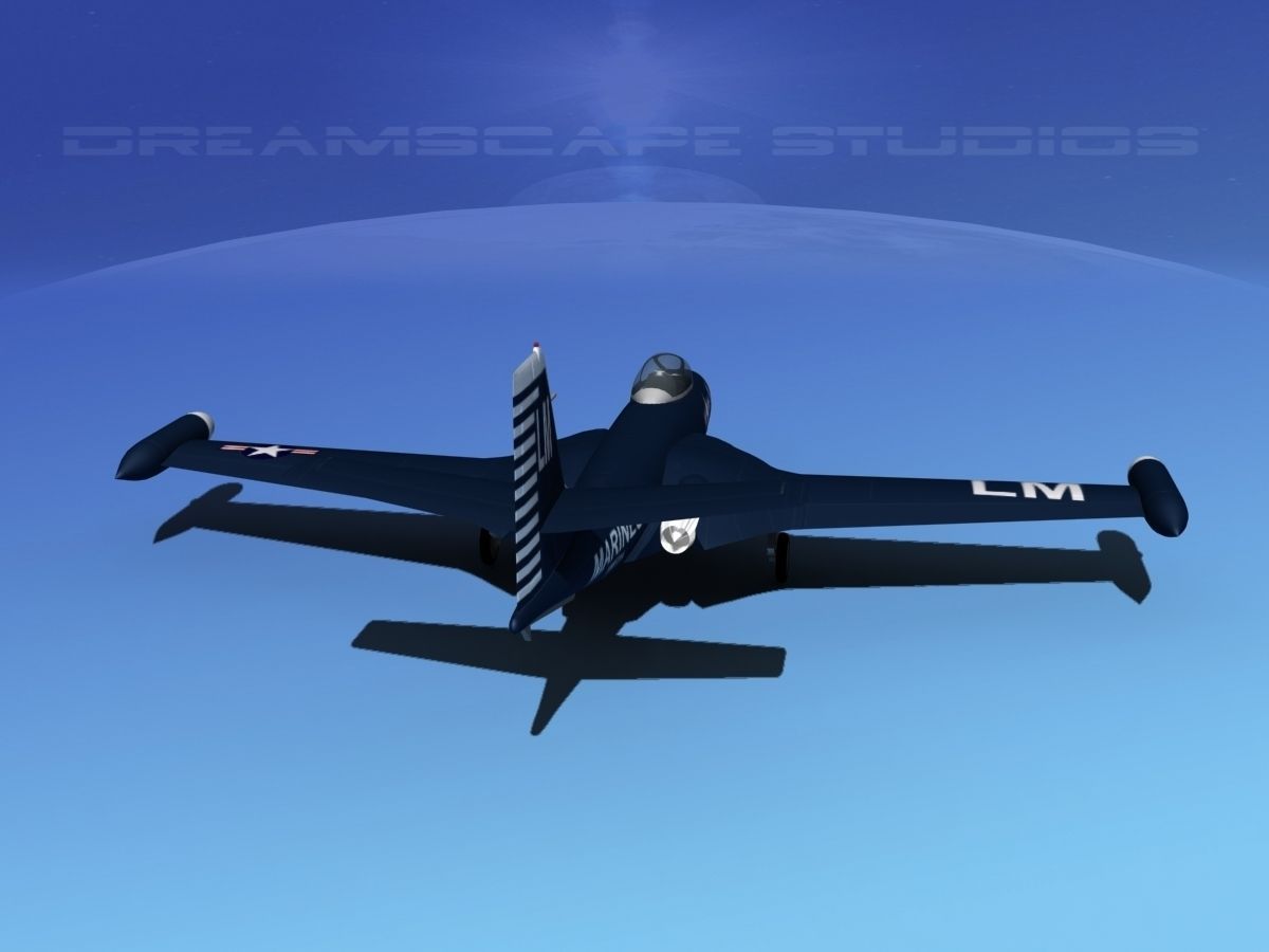 McDonnell F2H2 Banshee V03 3D model_7