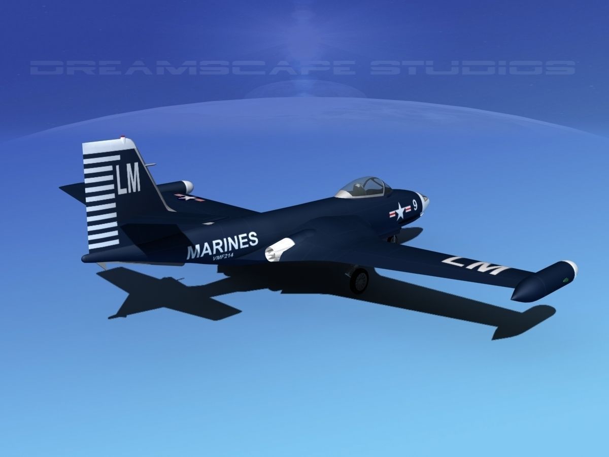 McDonnell F2H2 Banshee V03 3D model_5