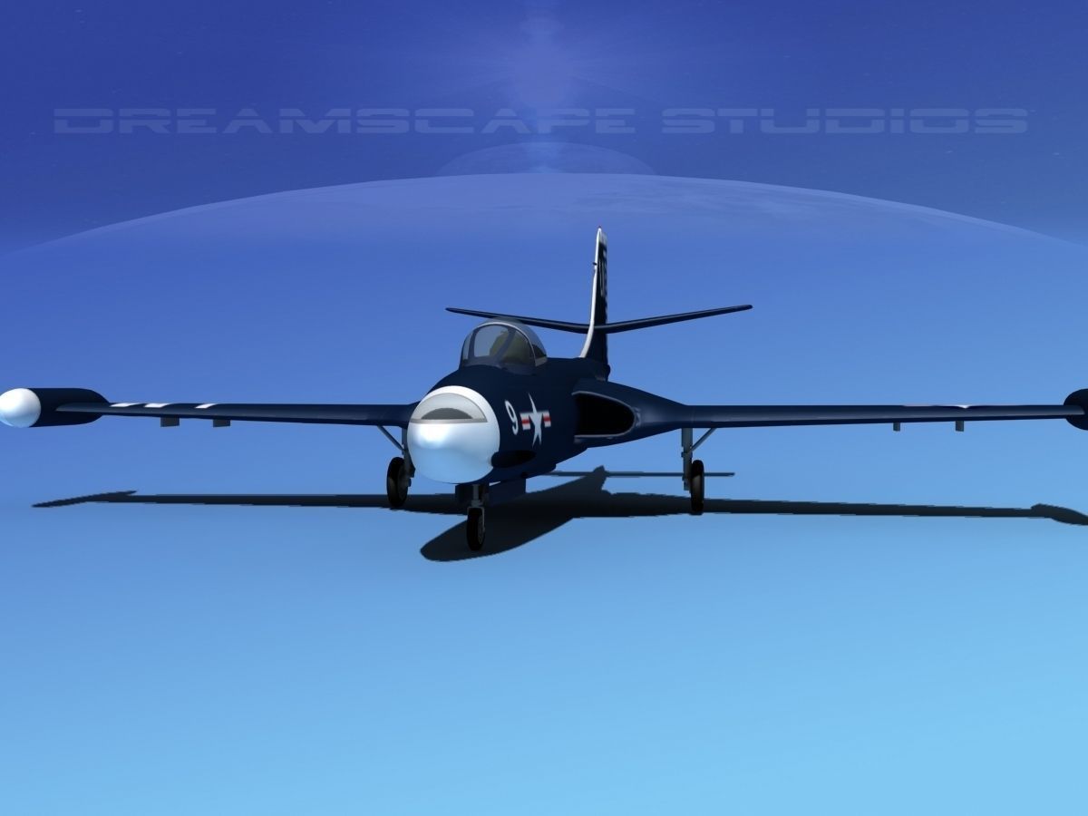 McDonnell F2H2 Banshee V03 3D model_2