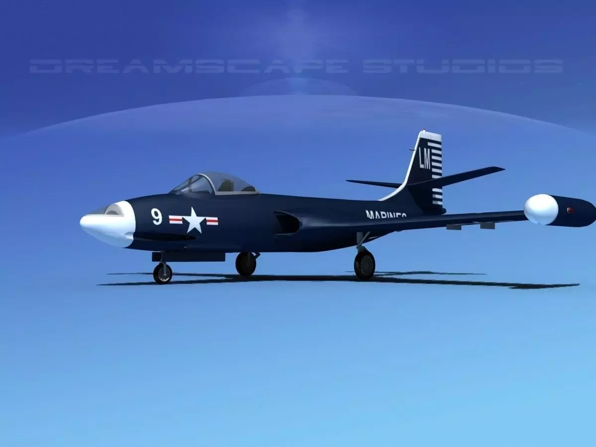 McDonnell F2H2 Banshee V03 3D model_0