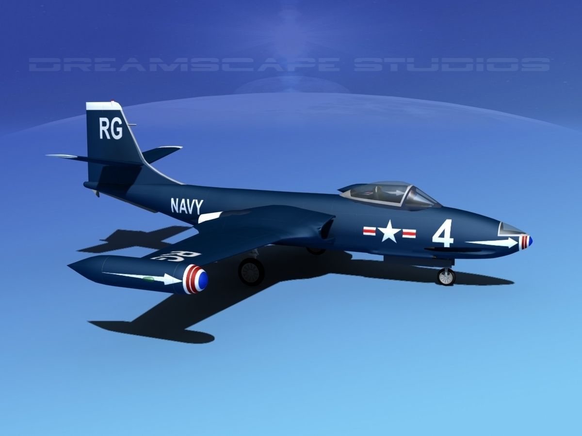 McDonnell F2H2 Banshee V04 3D model_3