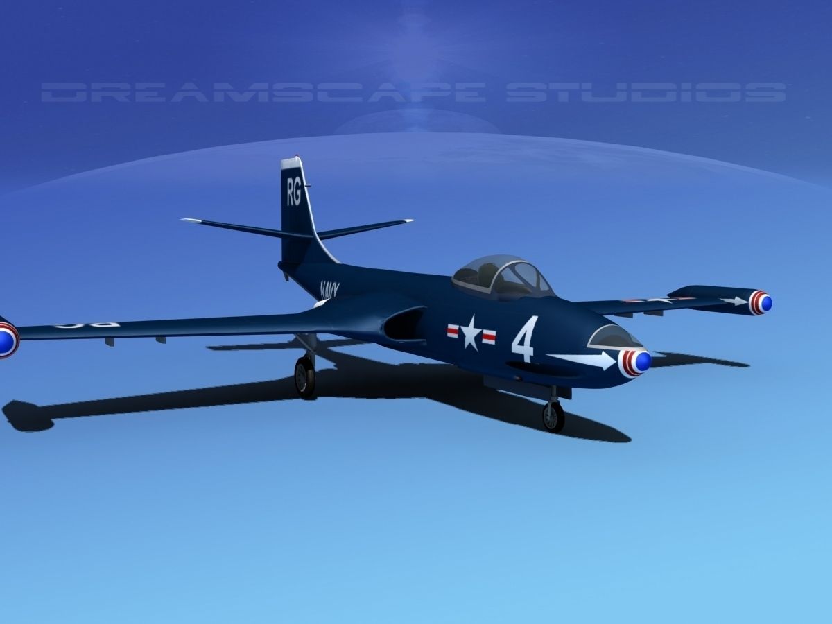 McDonnell F2H2 Banshee V04 3D model_4