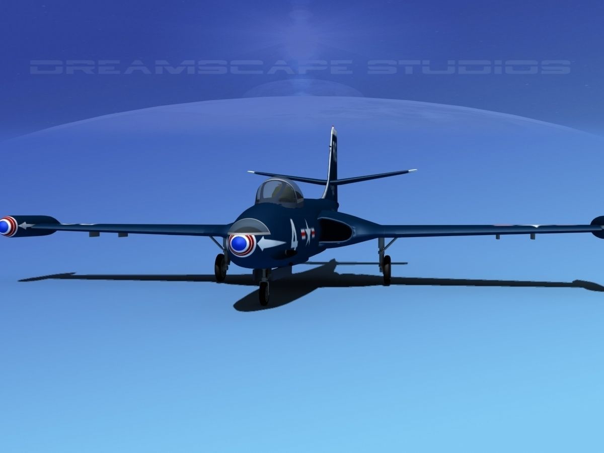 McDonnell F2H2 Banshee V04 3D model_1