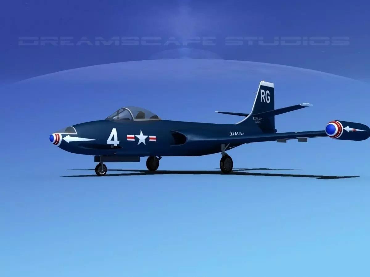 McDonnell F2H2 Banshee V04 3D model_0