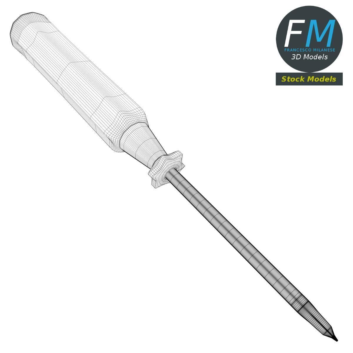 Cross section screwdriver 3D model_7