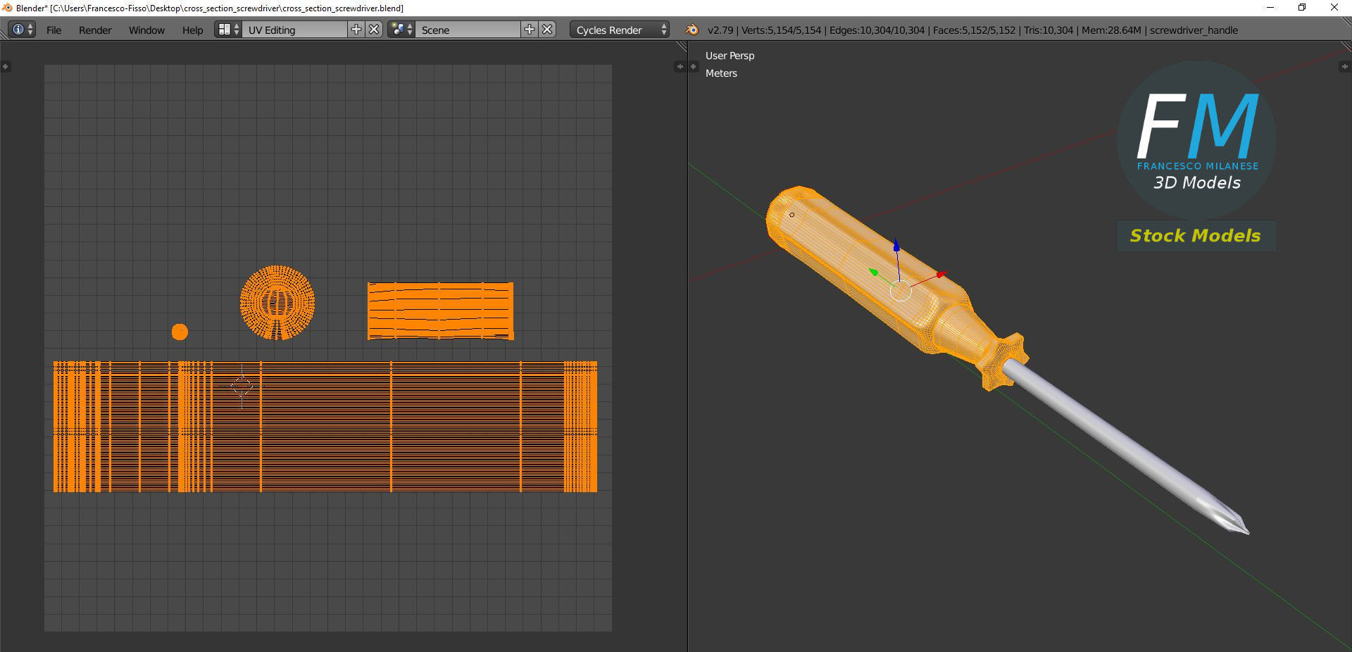 Cross section screwdriver 3D model_10