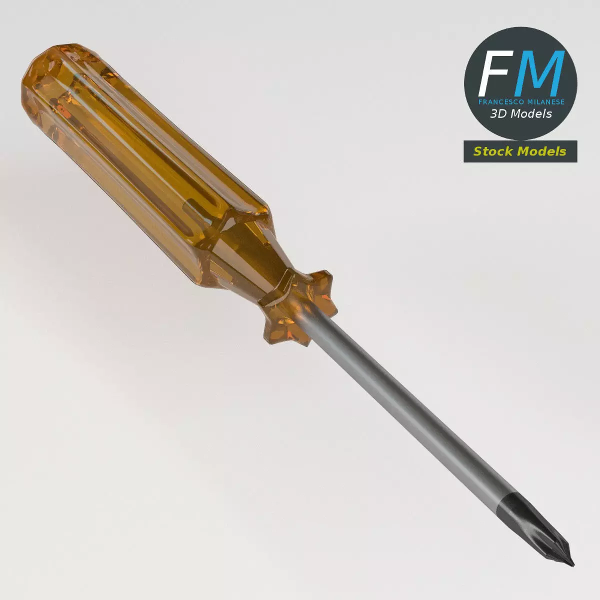 Cross section screwdriver 3D model_0