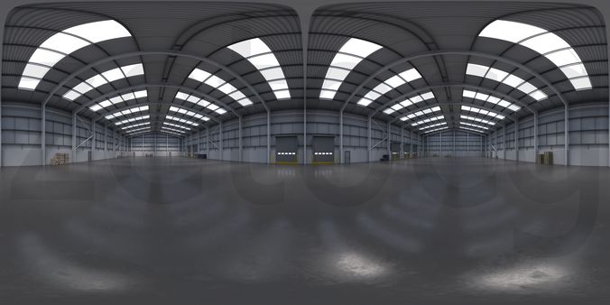 HDRI - Industrial Warehouse Interior 11 Texture
