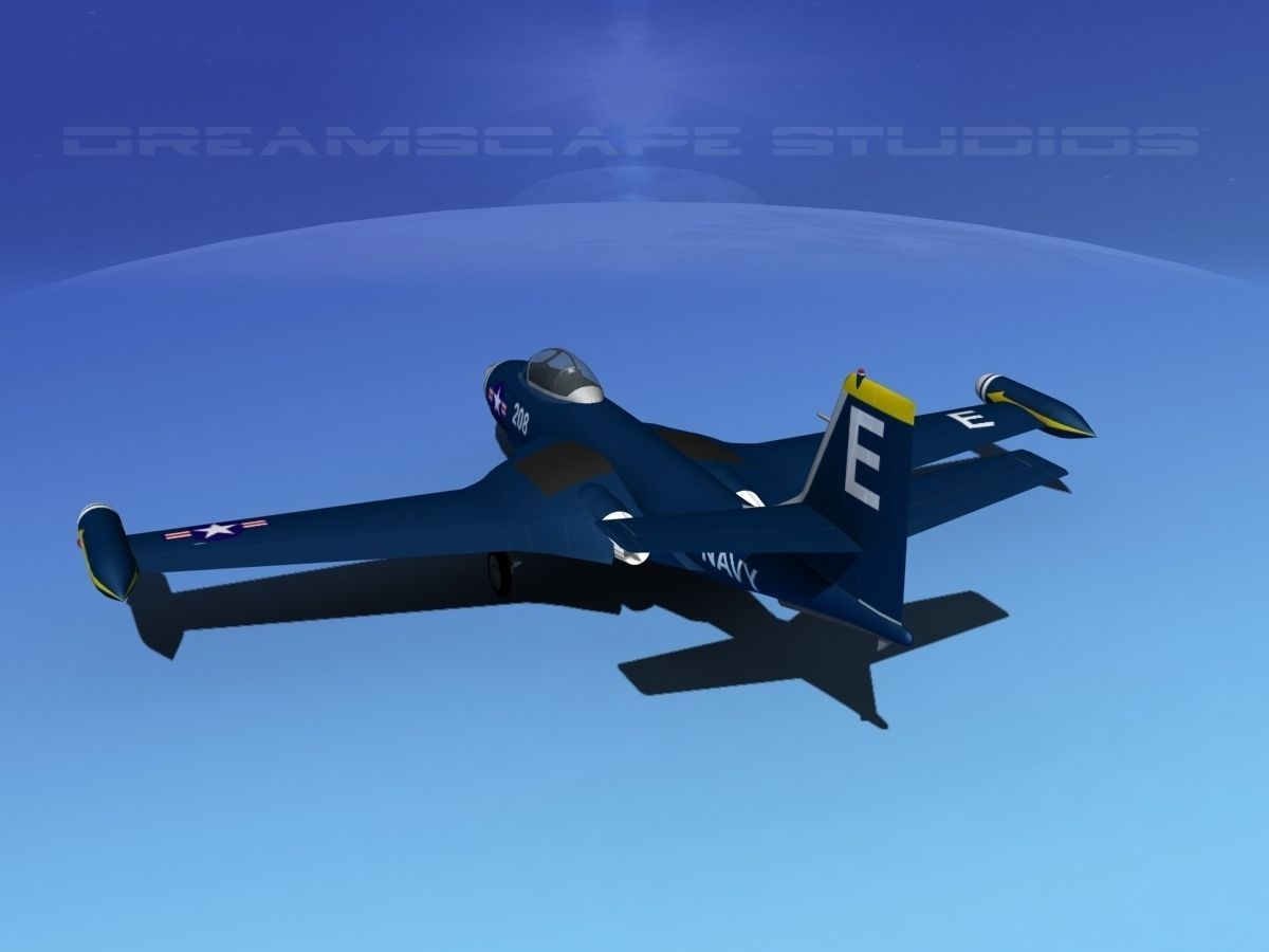 McDonnell F2H2 Banshee V06 3D model_6