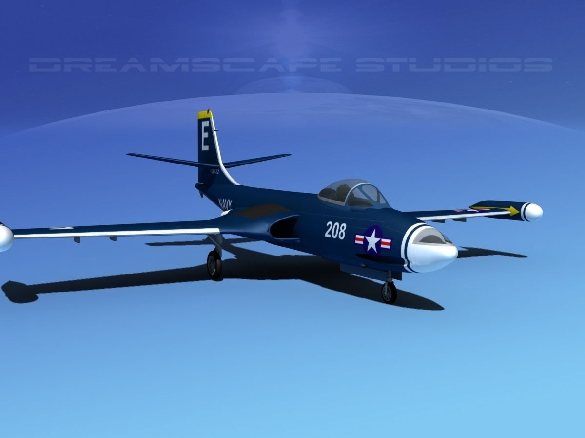 McDonnell F2H2 Banshee V06 3D model_3