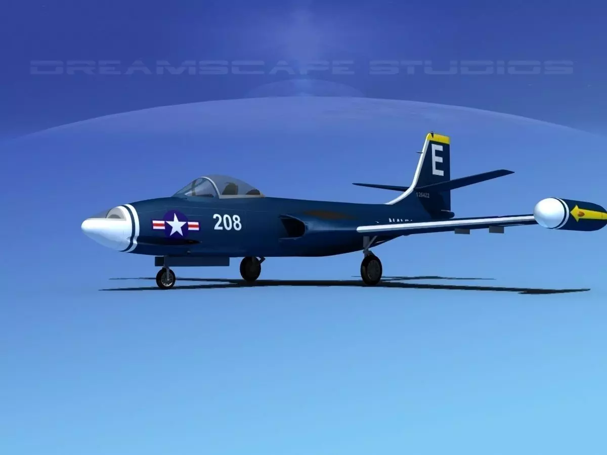 McDonnell F2H2 Banshee V06 3D model_0